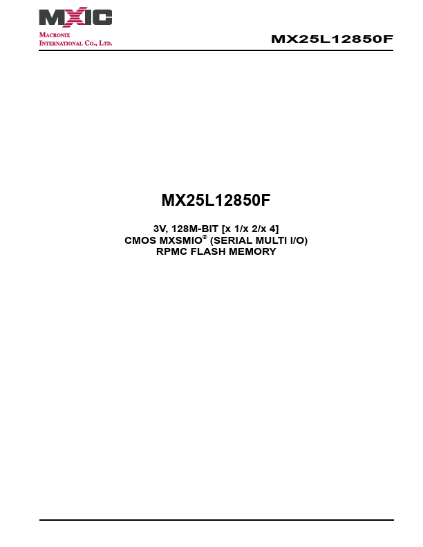 MX25L12850F