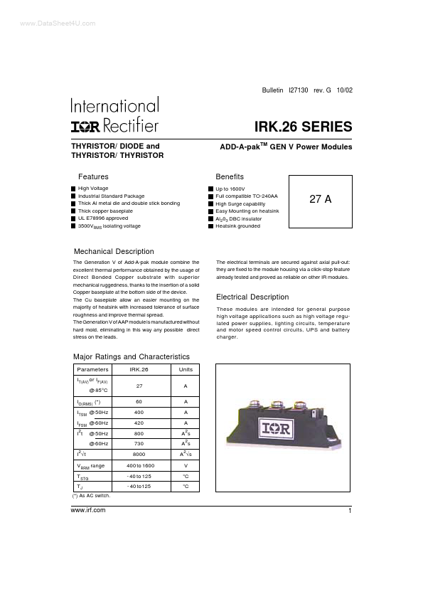 IRK26 International Rectifier