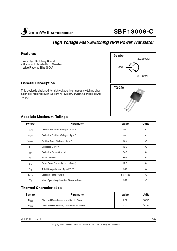 SBP13009-O SemiWell