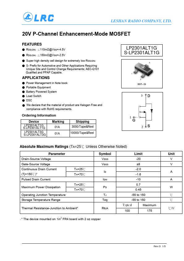 LP2301ALT1G