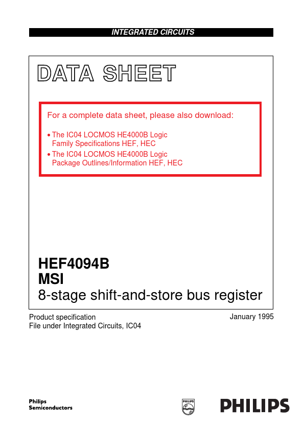 <?=HEF4094B?> डेटा पत्रक पीडीएफ