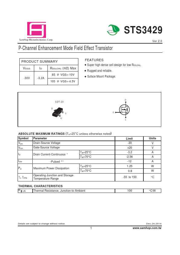 STS3429 SamHop Microelectronics