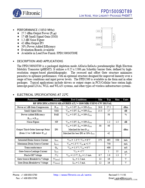 <?=FPD1500SOT89?> डेटा पत्रक पीडीएफ