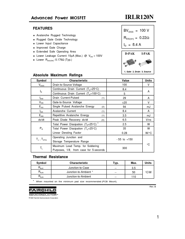 IRLR120N Fairchild Semiconductor