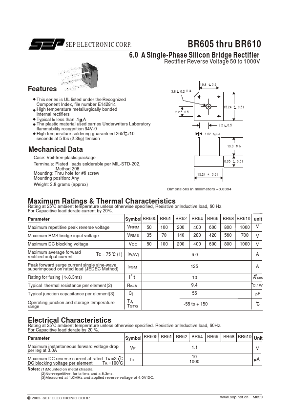 BR610 SEP ELECTRONIC