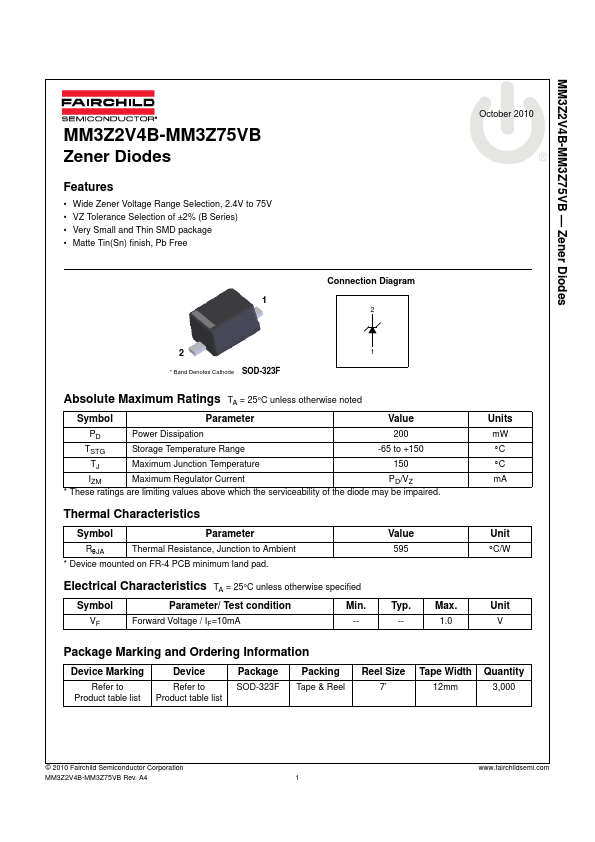 MM3Z13VB Fairchild Semiconductor