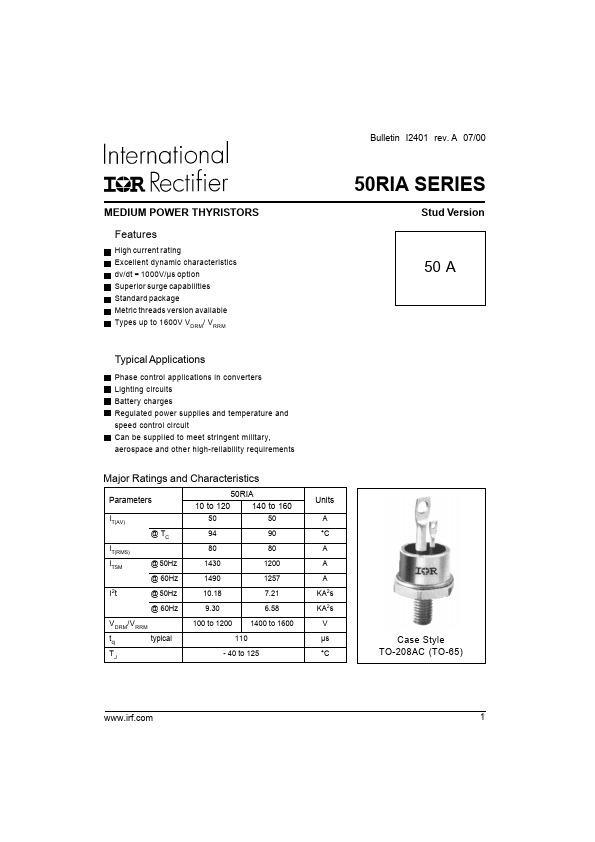 50RIA10M International Rectifier