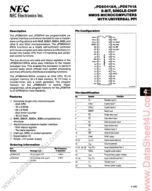 UPD8041AH NEC Electronics