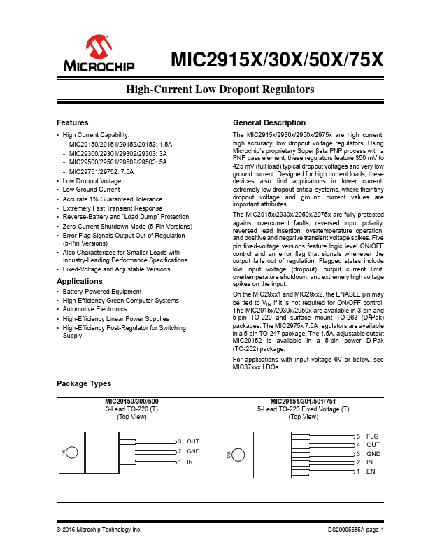 MIC29153 Microchip