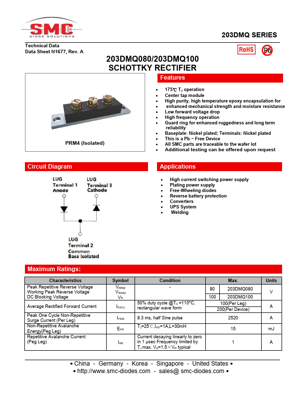 203DMQ100 SANGDEST MICROELECTRONICS