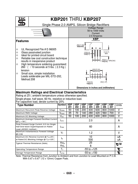 KBP205 Taiwan Semiconductor