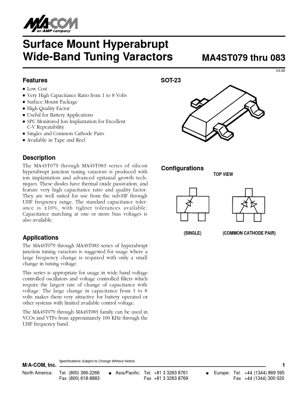 MA4ST080 Tyco