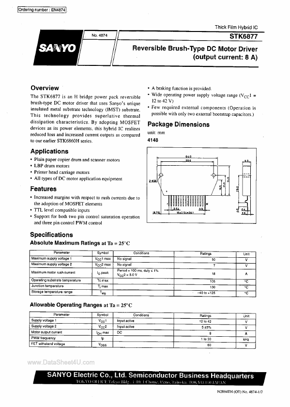 <?=STK6877?> डेटा पत्रक पीडीएफ