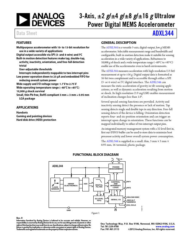 ADXL344 Analog Devices