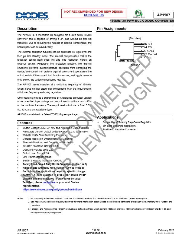 AP1507 Diodes Incorporated