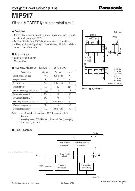 MIP517 Panasonic Semiconductor