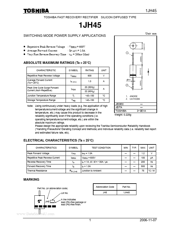 1JH45 Toshiba Semiconductor