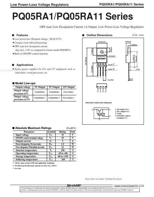 PQ12RA1 Sharp Electrionic Components