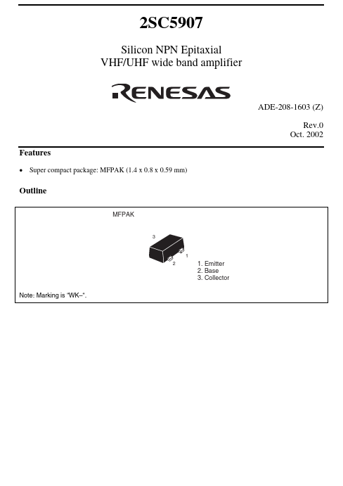 2SC5907 Renesas