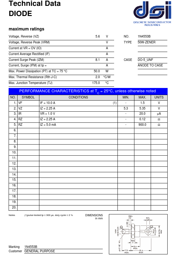 1N4553B DSI