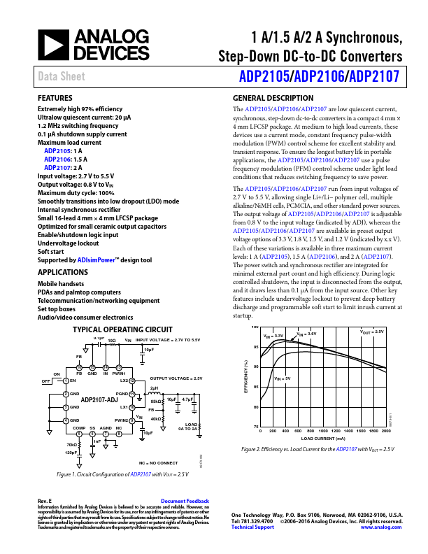 <?=ADP2107?> डेटा पत्रक पीडीएफ