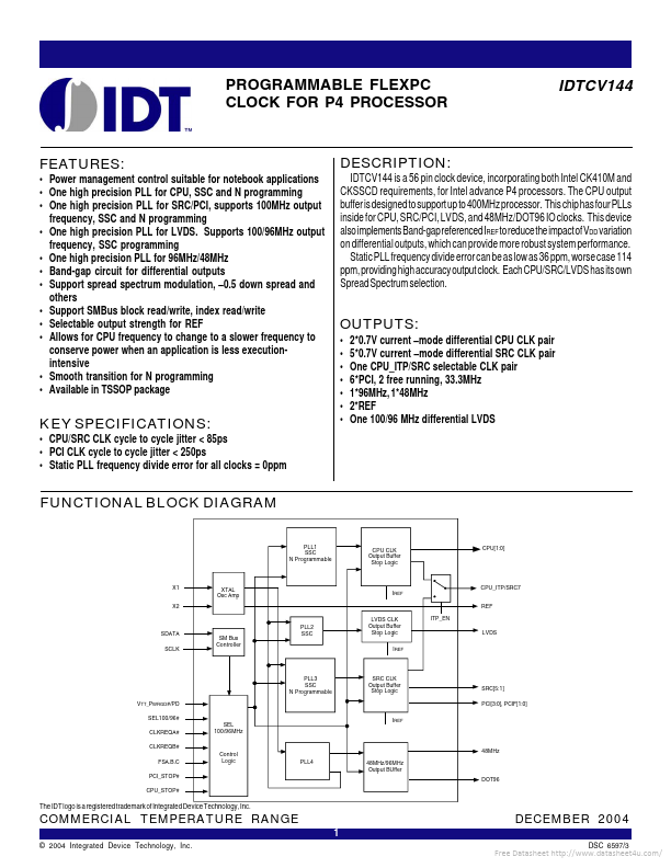 IDTCV144 Integrated Device Technology