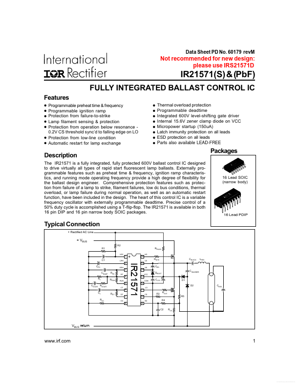 IR21571PBF International Rectifier