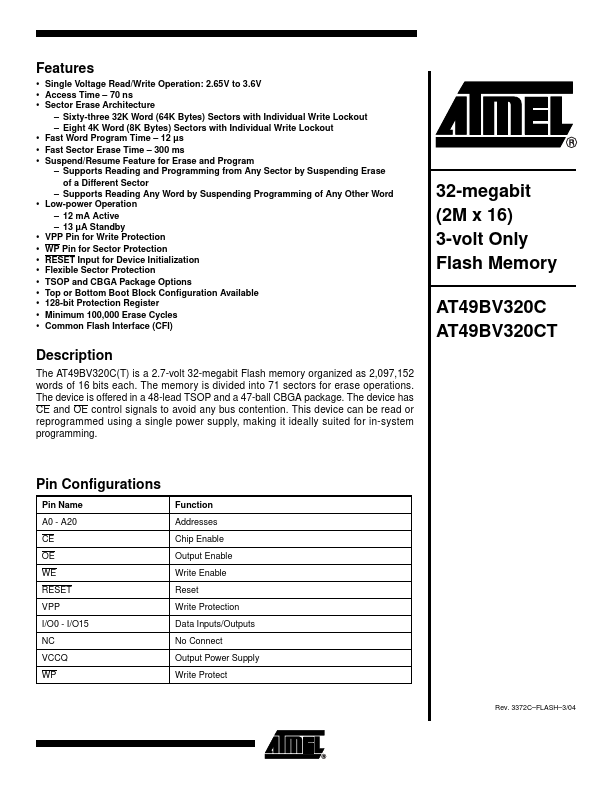 AT49BV320C ATMEL