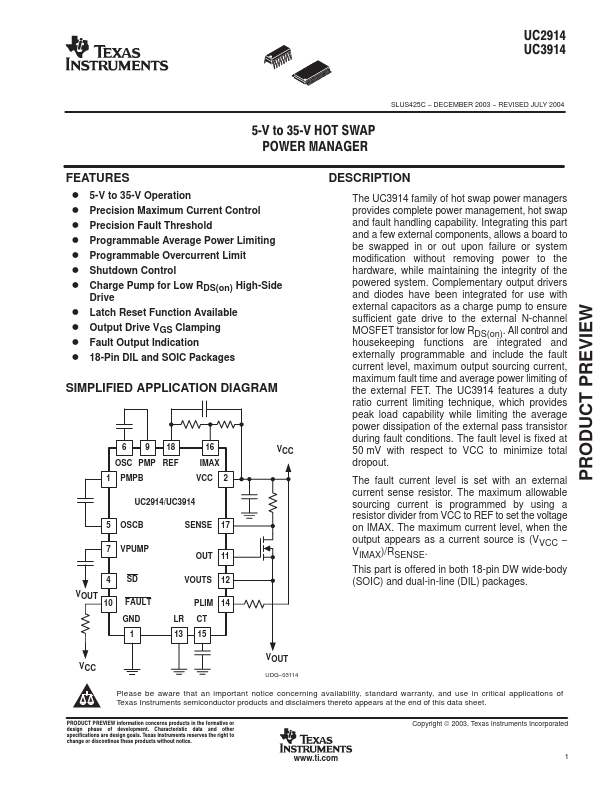 UC2914 Texas Instruments