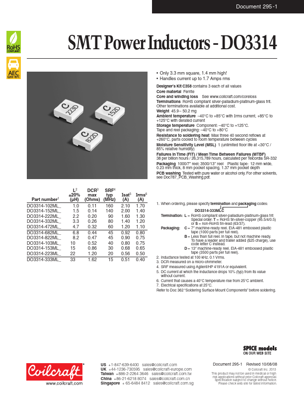 DO3314-333MLD Coilcraft