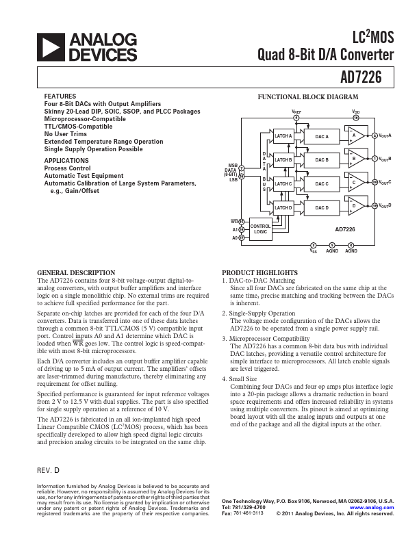 AD7226 Analog Devices