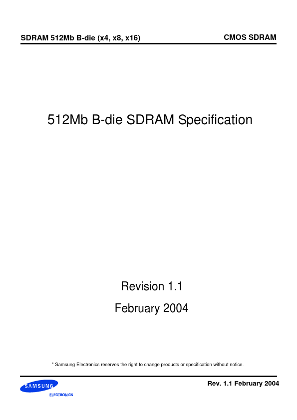 <?=K4S510432B-TCL75?> डेटा पत्रक पीडीएफ