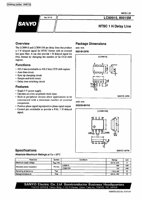 LC89915M Sanyo