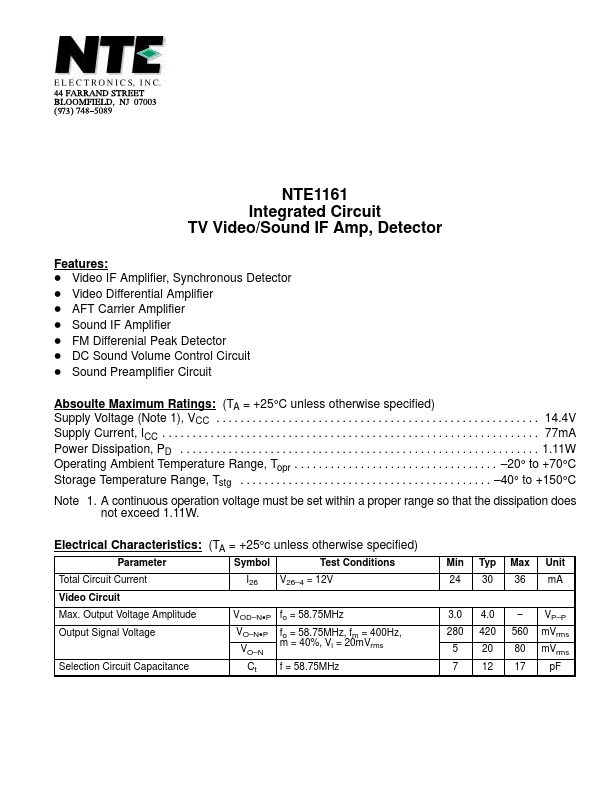 NTE1161