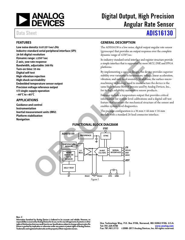 ADIS16130 Analog Devices