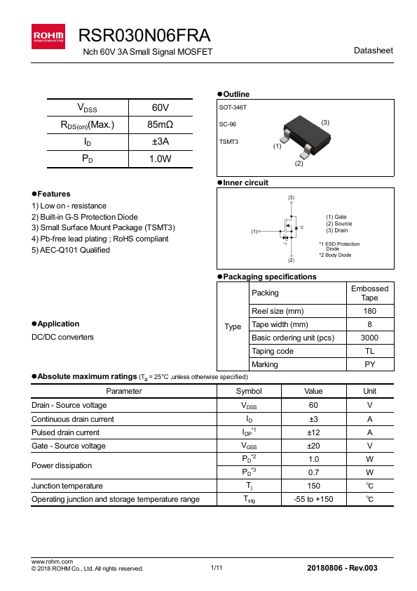 RSR030N06FRA ROHM