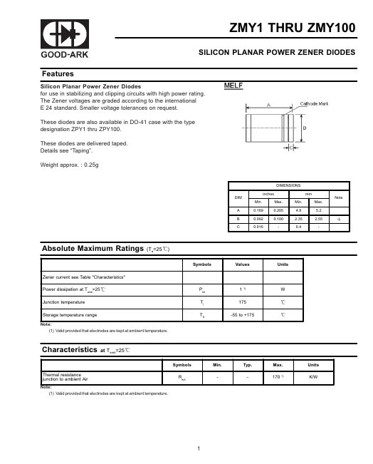 ZMY39 GOOD-ARK Electronics