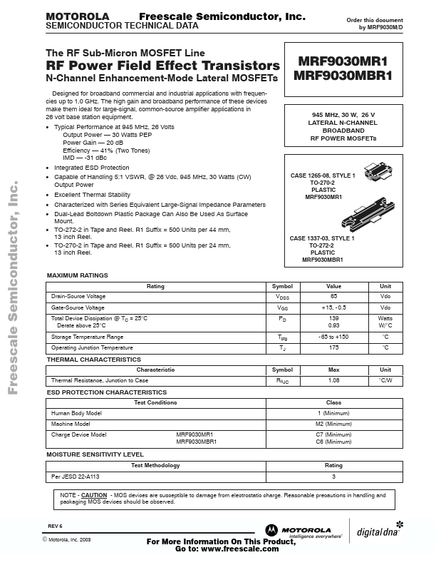 <?=MRF9030MBR1?> डेटा पत्रक पीडीएफ