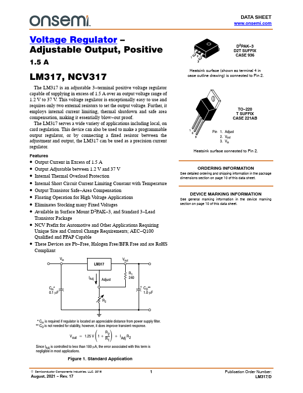 NCV317 ON Semiconductor