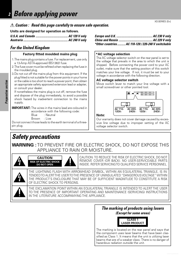 XD-552 Datasheet pdf - KENWOOD