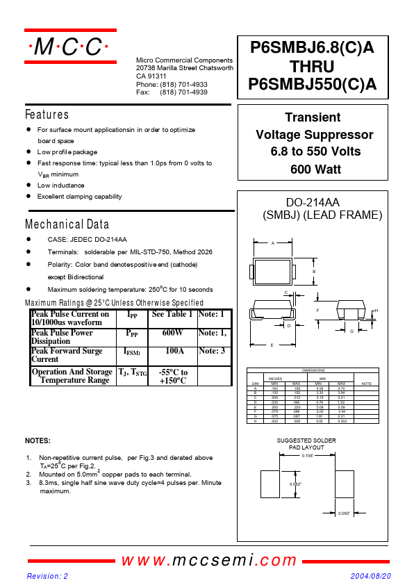 P6SMBJ530CA