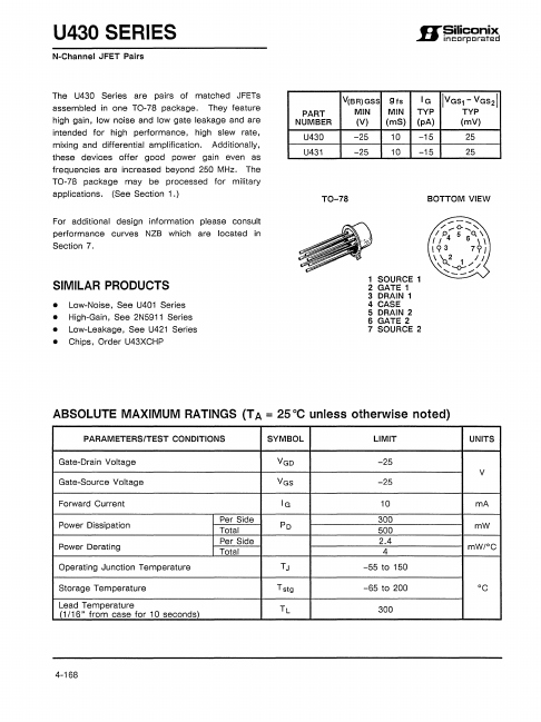 U430 Siliconix