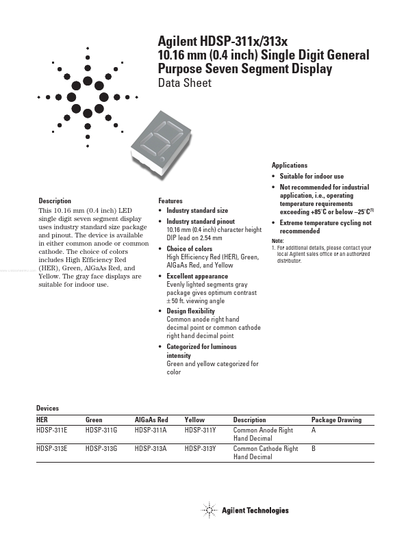 HDSP-313A Agilent