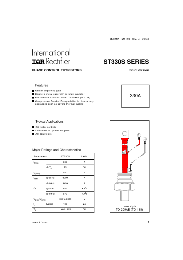 ST330S16 International Rectifier
