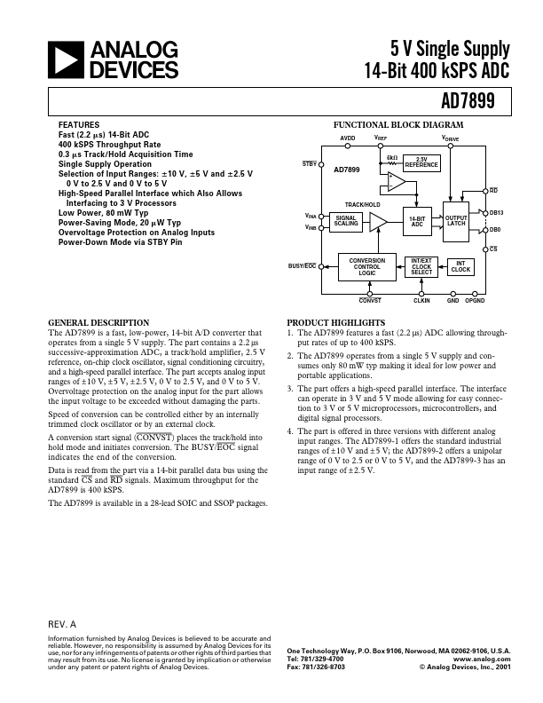 AD7899 Analog Devices