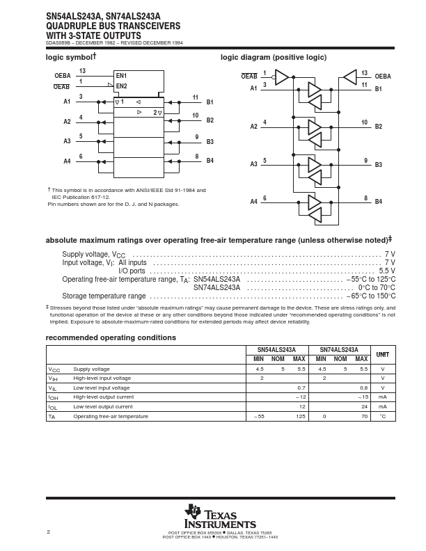 SN74ALS243A