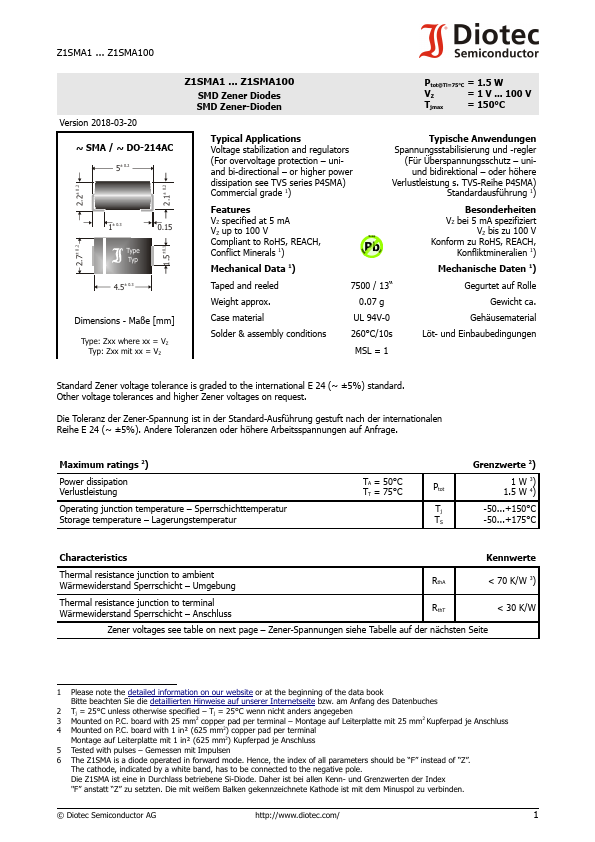 Z1SMA33 Diotec