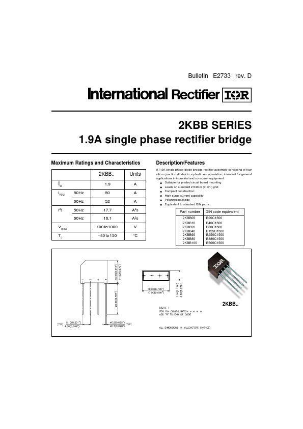 2KBB40 International Rectifier