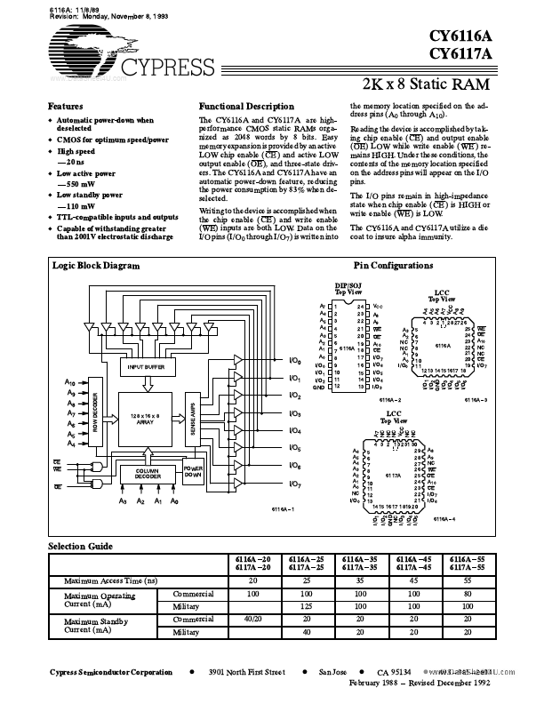 <?=6116A?> डेटा पत्रक पीडीएफ