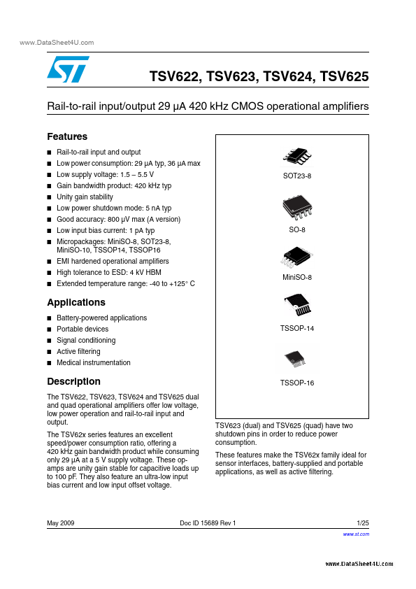 <?=TSV625?> डेटा पत्रक पीडीएफ